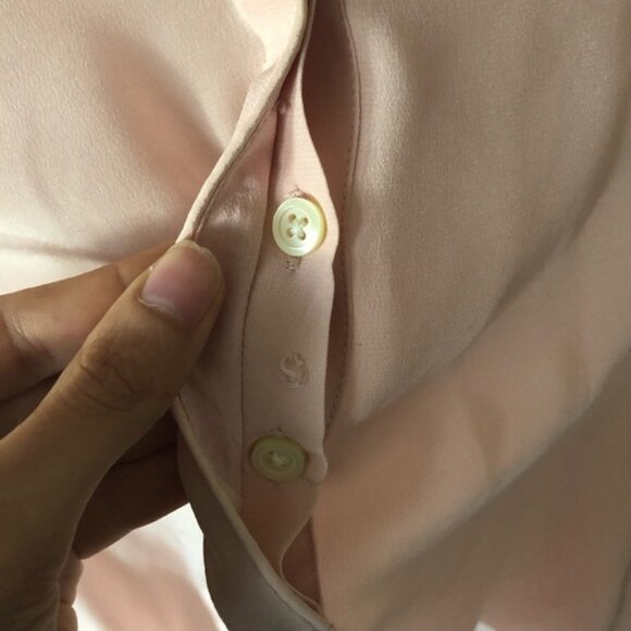 BANANA REPUBLIC Silk Pink Blouse XSmall - Picture 13 of 16
